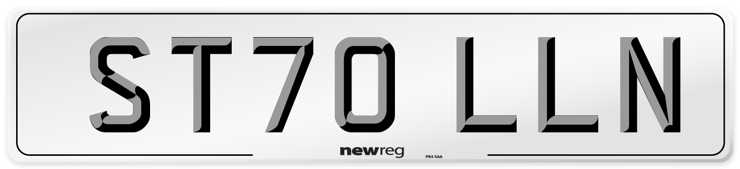 ST70 LLN Number Plate from New Reg